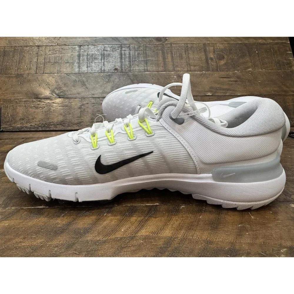 Nike Men's Free Golf NN Golf Shoes WIDE White Black Pure Platinum FQ7875-101 NEW